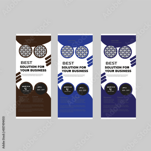 Set of Flyer design layout for business. Abstract with color...