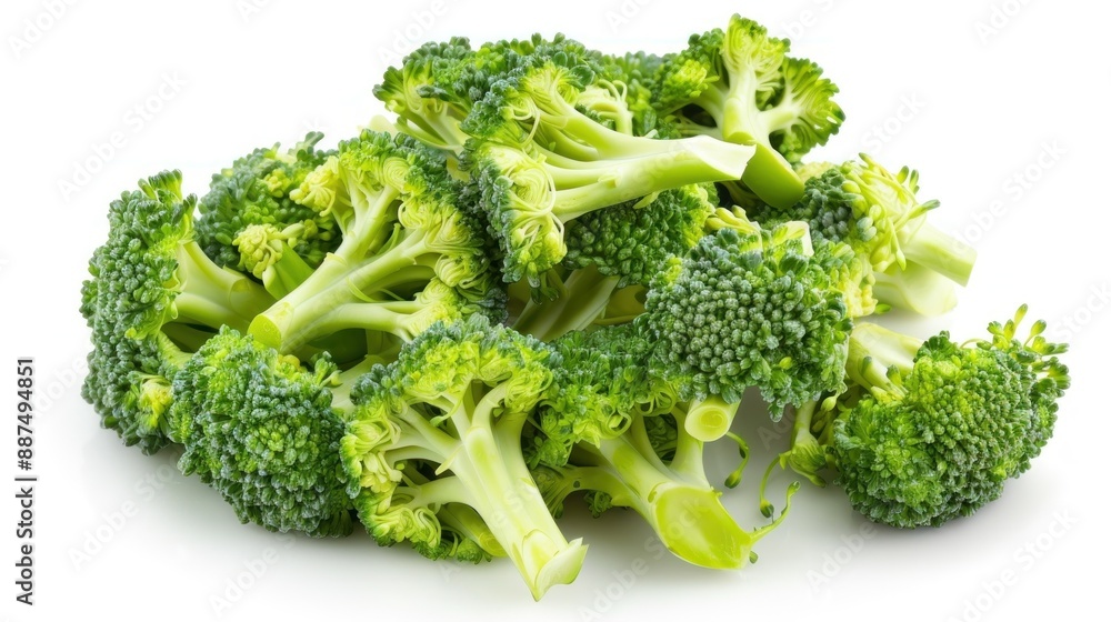 A Heap of Fresh Broccoli Florets A Heap of Fresh Broccoli Florets