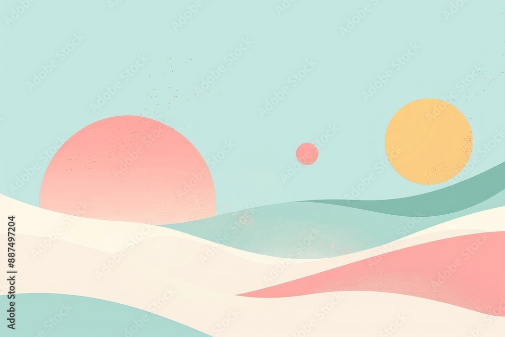 Flat design illustration featuring a pastel-colored background with ample copy space The solid color enhances the minimalist aesthetic making it perfect for various purposes such as presentations, Flat design illustration featuring a pastel-colored background with ample copy space The solid color enhances the minimalist aesthetic making it perfect for various purposes such as presentations,