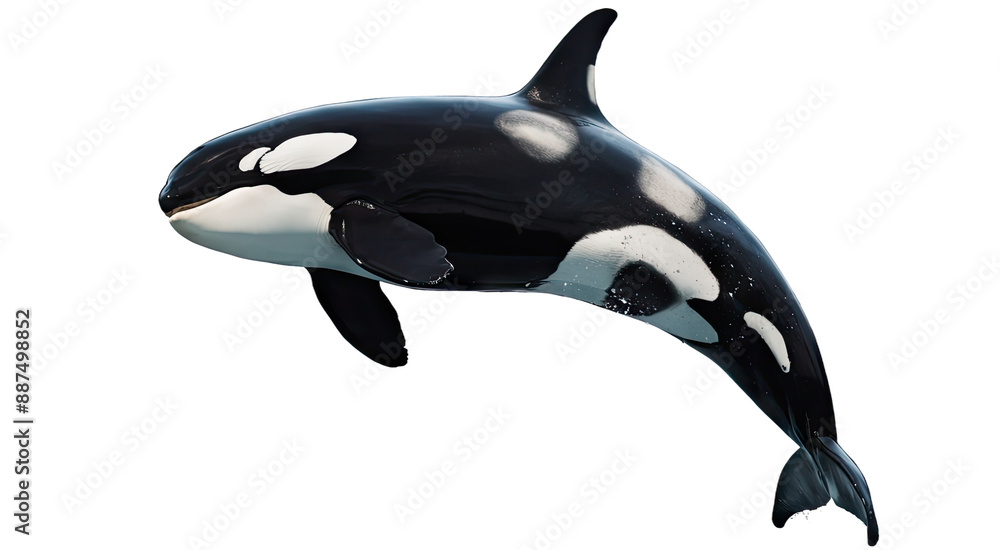 Naklejka premium Isolated PNG Orca, GENERATIVE AI
