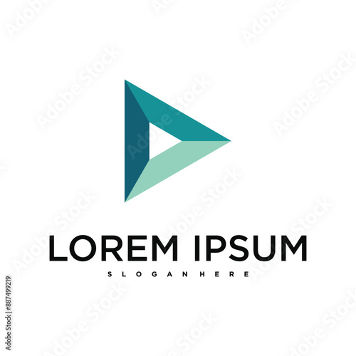 Free Download Creative abstract play button logo design. Premium Vector - GFXLoad