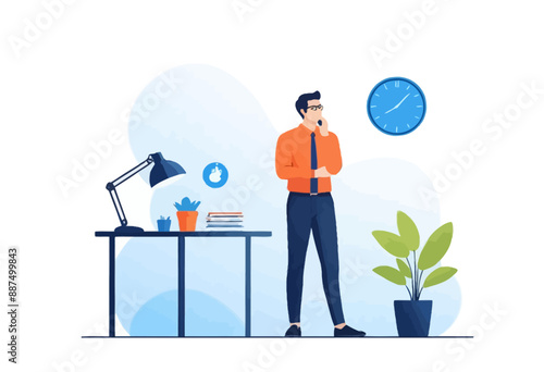 Busy Professional on Phone in Office