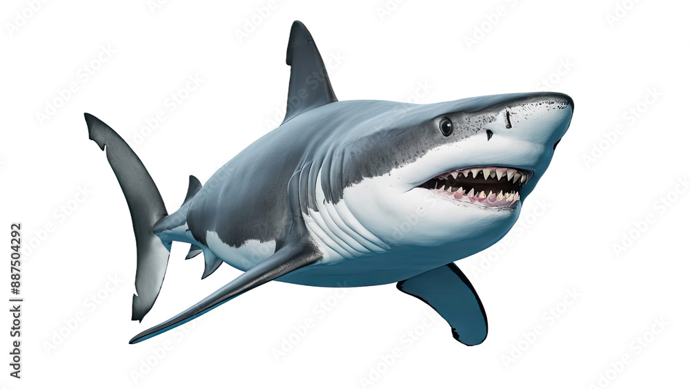 Isolated PNG Shark, GENERATIVE AI Isolated PNG Shark, GENERATIVE AI