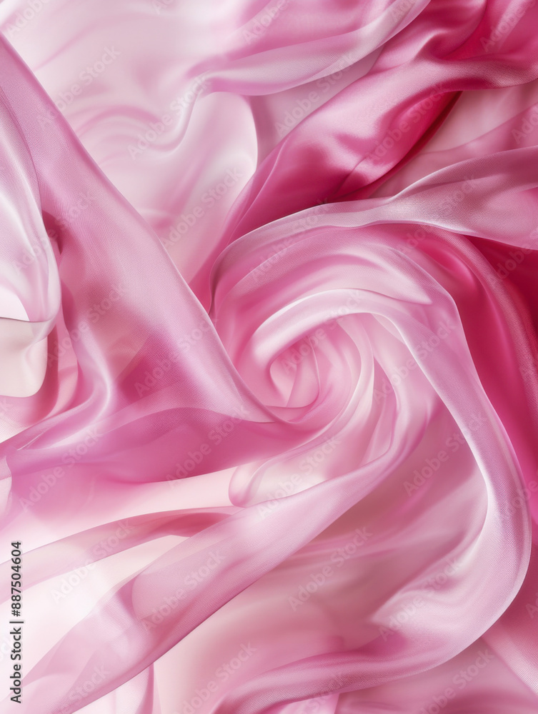 Obraz premium Curled silk background pattern, an elegant and textured design