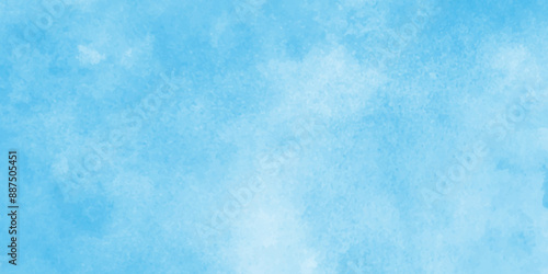 shiny and clear painted light blue clouds watercolor background, sky clouds for wallpaper backdrop background, The summer is colorful clearing day Good weather with natural blue clouds.
