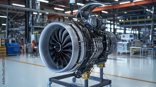 Wallpaper Mural A turbofan engine of a passenger aircraft Torontodigital.ca