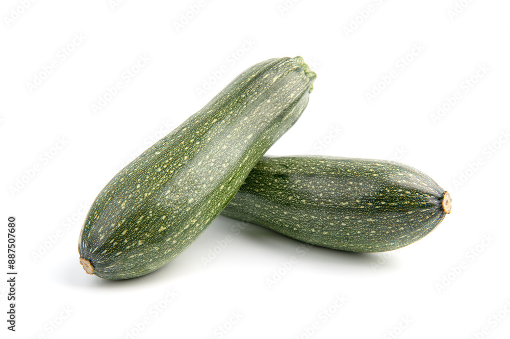 green zucchini vegetables isolated on white. green zucchini vegetables isolated on white.