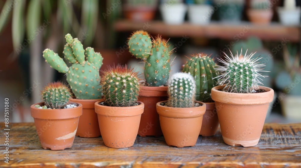 Small potted cacti Small potted cacti