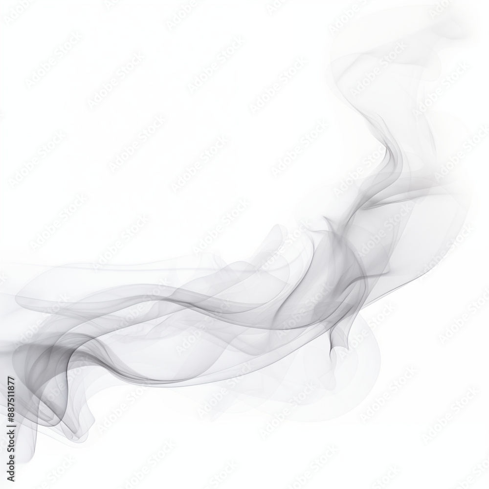 Abstract Grey Smoke Waves On White Background Creating A Dynamic And Fluid Design Abstract Grey Smoke Waves On White Background Creating A Dynamic And Fluid Design