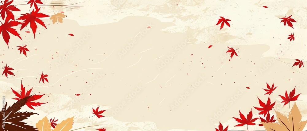 Autumn leaf background with text space on the left Autumn leaf background with text space on the left