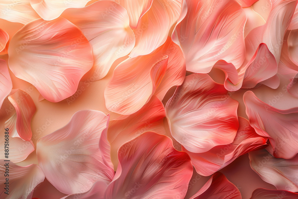 Orange petals and silk waves Orange petals and silk waves
