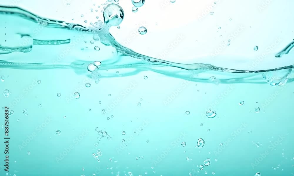 A blue ocean with lots of bubbles. The bubbles are small and scattered throughout the water. The water is calm and peaceful, with no signs of movement or turbulence A blue ocean with lots of bubbles. The bubbles are small and scattered throughout the water. The water is calm and peaceful, with no signs of movement or turbulence