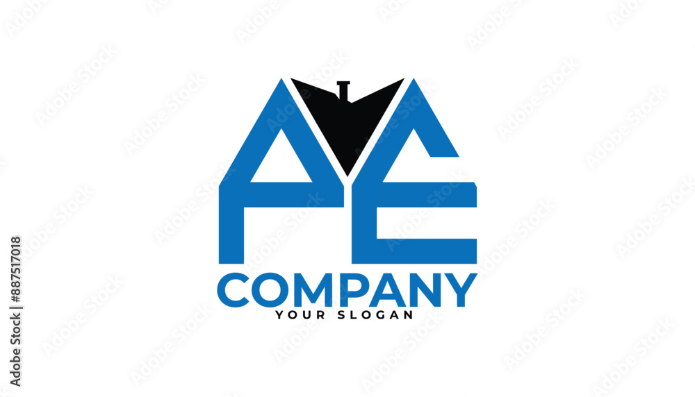 PE letter creative real estate vector logo design.
PE letter creative real estate vector logo design.