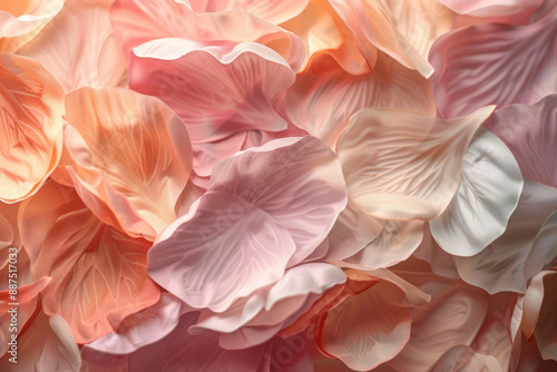 Wallpaper Mural Orange petals and silk waves Torontodigital.ca