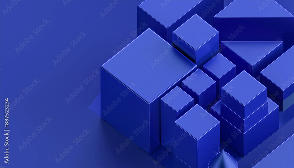 3d abstract blue cube background 3d abstract blue cube background