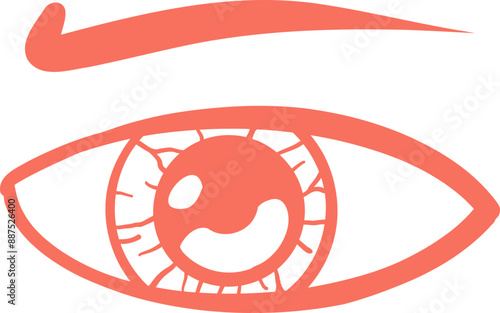 eye Human organ illustration anatomical for medicine, biology, education