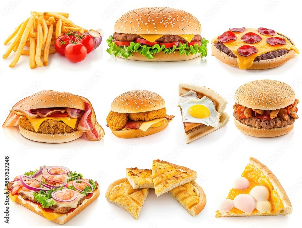 burger and fries burger and fries