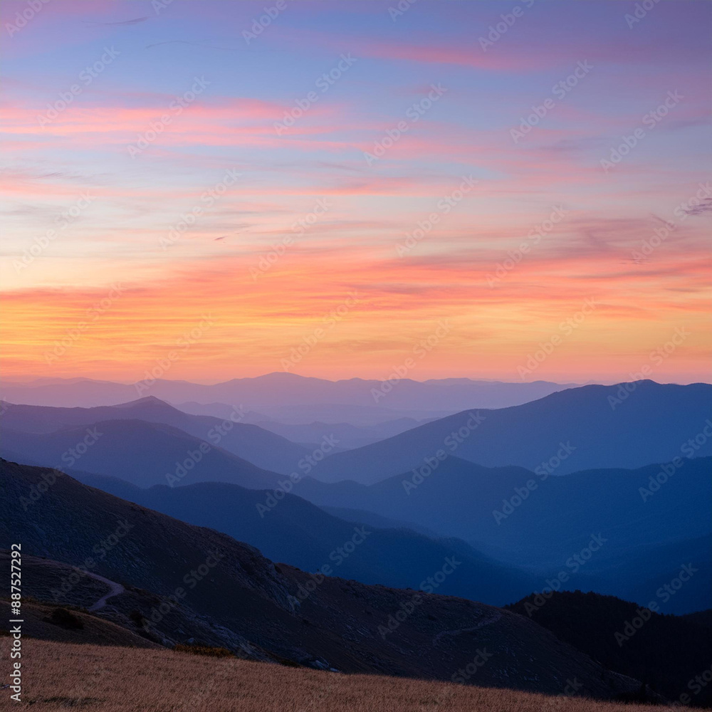 Obraz premium sunset in the mountains