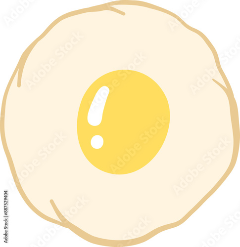 fried egg icon Fresh healthy vegetarian food illustration