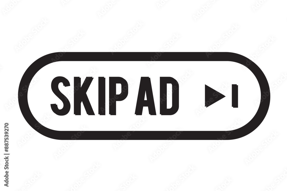 Skip ad button icons set vector illustration. Social media, app, and web elements. Skip ad button icons set vector illustration. Social media, app, and web elements.