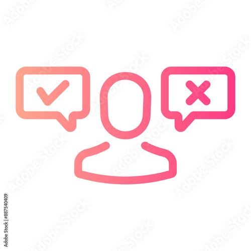 opinion Line Gradient Icon