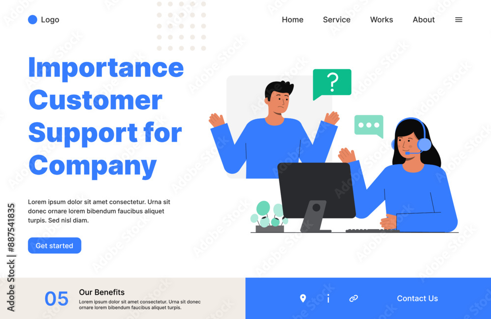 Presentation slide or landing page website design. Business and company concept illustrations. Presentation slide or landing page website design. Business and company concept illustrations.