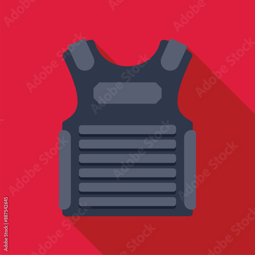 Bulletproof vest is providing protection from gunfire
