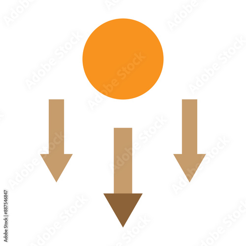 Gravity Vector Flat Icon Design