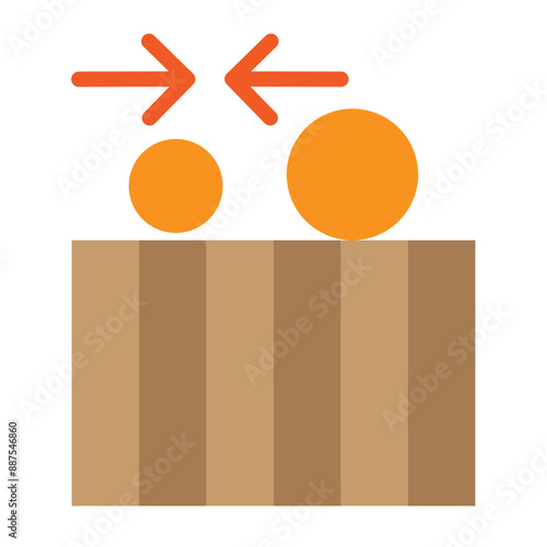 Collision Vector Flat Icon Design