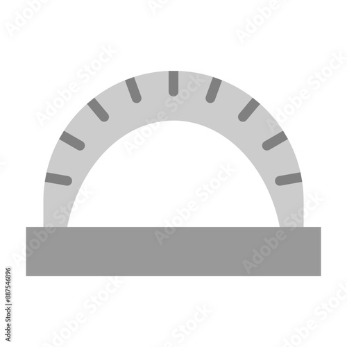 Protractor Vector Flat Icon Design