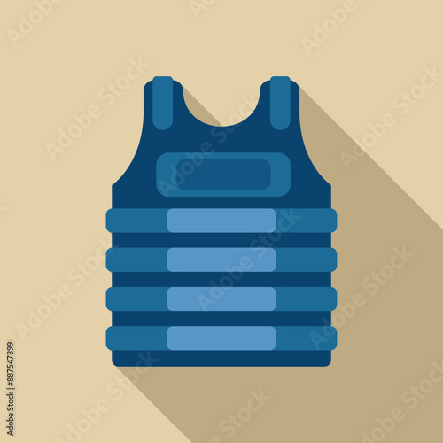 Blue bulletproof vest providing safety and security for law enforcement personnel