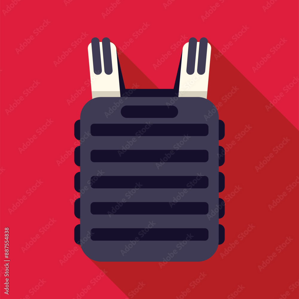 Bulletproof vest protecting from gunfire, providing safety and security to military personnel and law enforcement officers Bulletproof vest protecting from gunfire, providing safety and security to military personnel and law enforcement officers