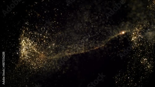 Gold particles for awards and other event background 4k footage for background loop animation, gold small particles moving in slow motion footage