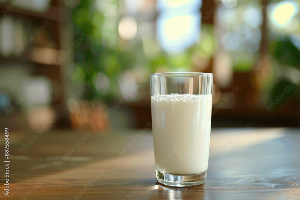World Milk Day celebration with glass of milk on desk. World Milk Day celebration with glass of milk on desk.