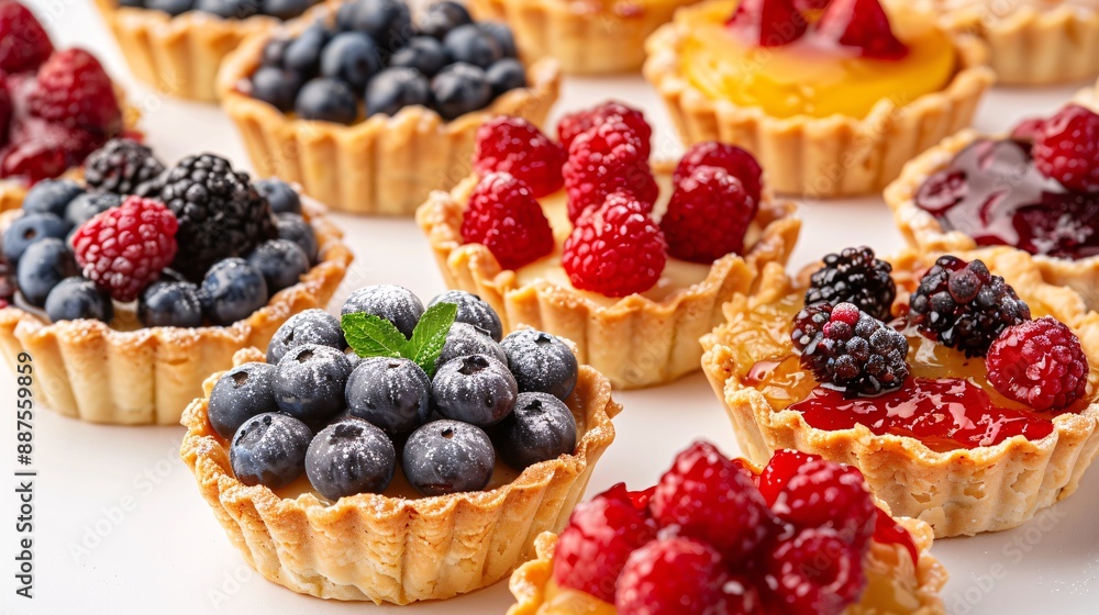 Handmade mini pies on a blank canvas. Handmade mini pies on a blank canvas.