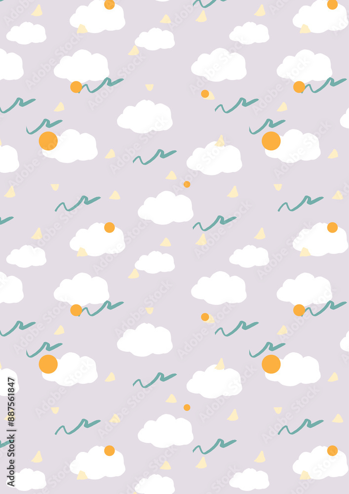 Autumn cloud theme pattern Autumn cloud theme pattern