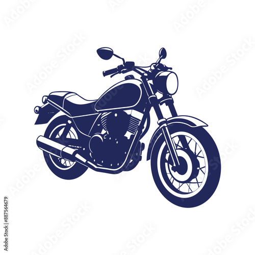 motorcycle silhouettes Clip art isolated vector illustration on a white background