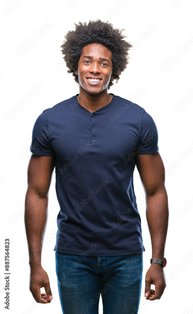 Afro american man over isolated background with a happy and cool smile on face. Lucky person. Afro american man over isolated background with a happy and cool smile on face. Lucky person.