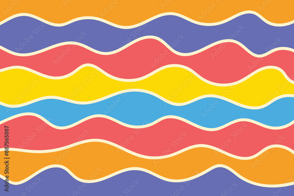 Wave background. Design of colourful poster. Vector illustration Wave background. Design of colourful poster. Vector illustration