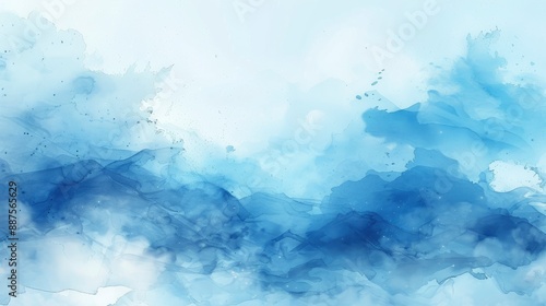 Abstract Blue Watercolor Technology Background For Graphic Design, Vibrant And Artistic, High Quality Background