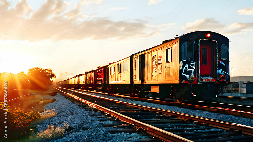 Fototapeta premium train-at-track (2)