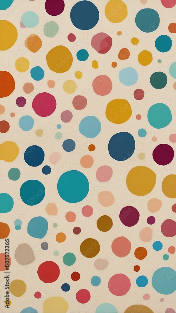 Seamless pattern of colorful polka dots on a white background Seamless pattern of colorful polka dots on a white background