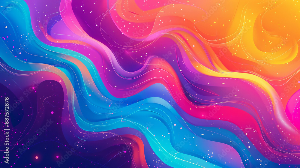 A colorful, swirling background with a blue line in the middle A colorful, swirling background with a blue line in the middle