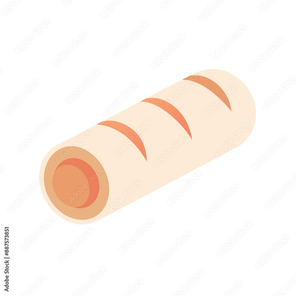 vector carftoon sausage roll illustration, transparent background vector carftoon sausage roll illustration, transparent background