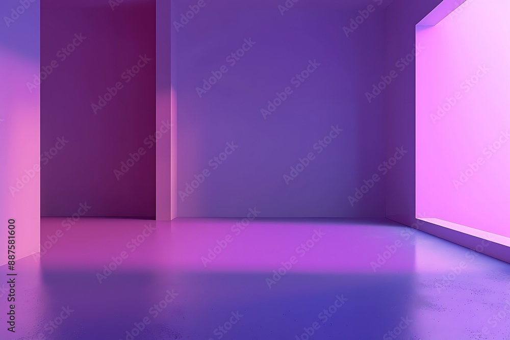 Background of empty room with spotlights and lights abstract purple background with neon glow Background of empty room with spotlights and lights abstract purple background with neon glow
