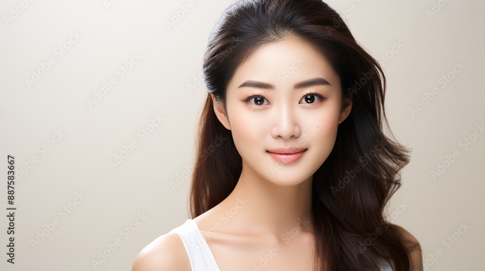 Beautiful Woman with Long Dark Hair Beautiful Woman with Long Dark Hair