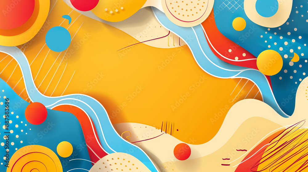 A vibrant summer sale banner bursts with bold colors and abstract shapes, capturing attention with its dynamic design A vibrant summer sale banner bursts with bold colors and abstract shapes, capturing attention with its dynamic design
