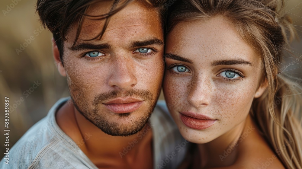 Cute Couple Selfie, Sweet And Affectionate, High Quality Background