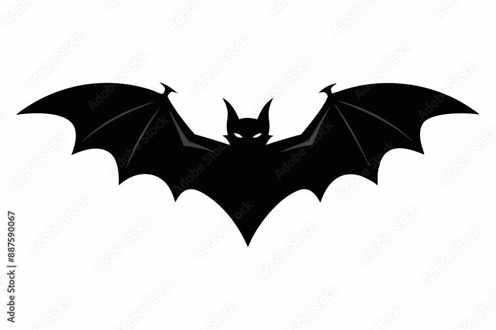 Halloween bat silhouette vector illustration Halloween bat silhouette vector illustration
