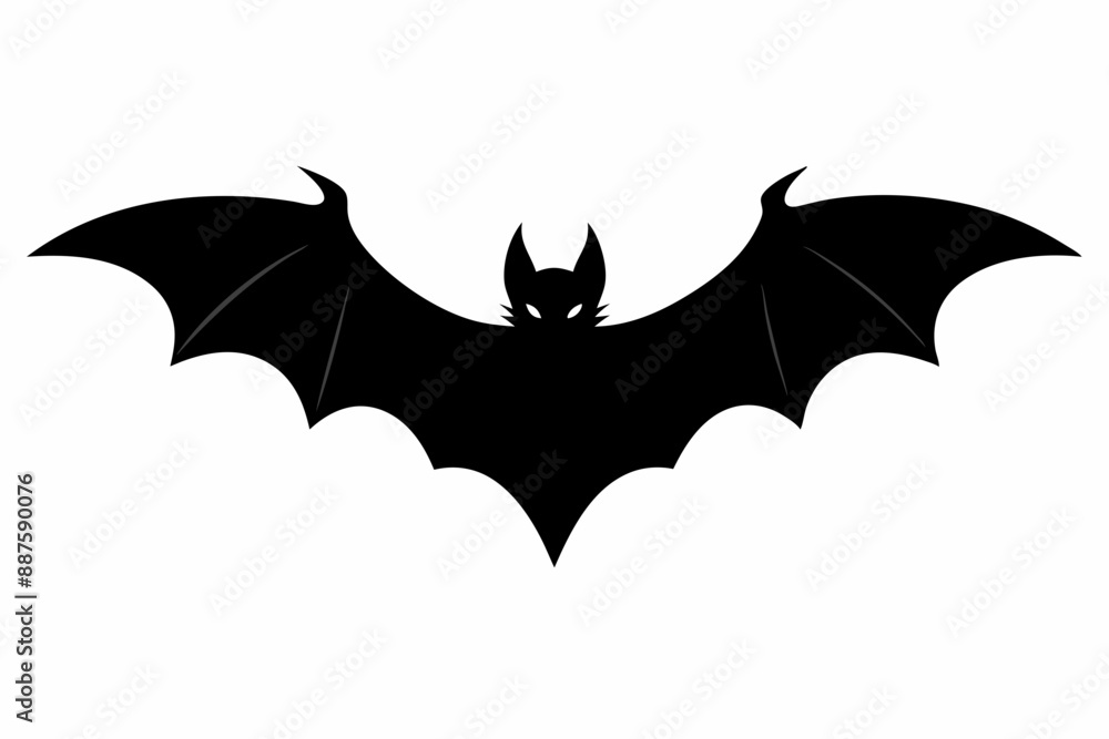 Halloween bat silhouette vector illustration Halloween bat silhouette vector illustration